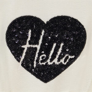 T-shirt manches courtes forme boîte à sequins fantaisie pour fille 