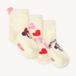 Lot de 3 paire de chaussettes Minnie Disney pour bébé fille  