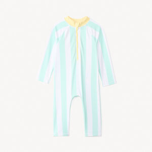 Combinaison de bain anti-UV à rayures pour bébé garçon 