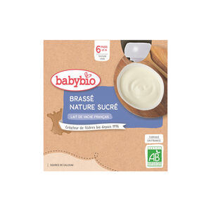 Brassé sucré Nature au lait de vache 4x85g 