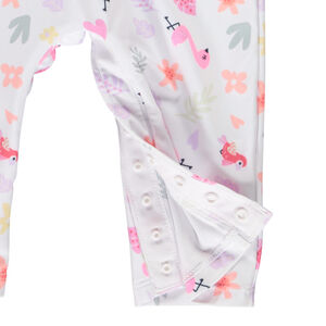 Combinaison de bain anti-UV imprimé flamants roses pour bébé fille 