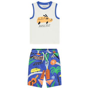 Ensemble 2 pièces motifs fantaisie pour bébé garçon 