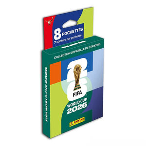 Blister 8 pochettes de stickers de la Coupe du monde de la FIFA 2026 