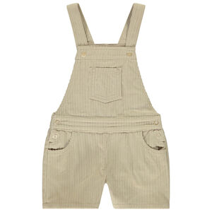 Salopette courte en velours côtelé pour fille 