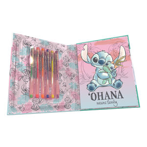 Set carnet avec 6 crayons gel Stitch Disney  