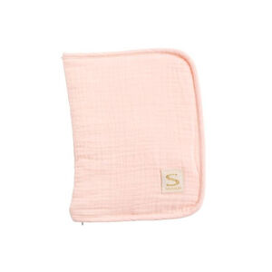 Protège carnet de santé en double gaze uni pétale 