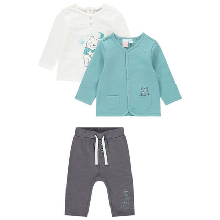 Ensemble 3 Pieces Print Winnie L Ourson Disney Pour Bebe Garcon Orchestra Fr