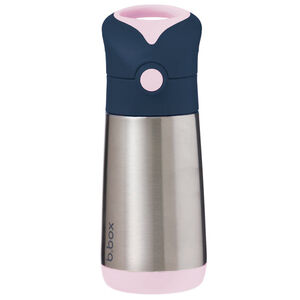 Gourde Isotherme 350ml avec paille silicone Rose 12m+ 