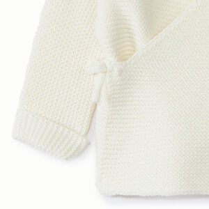 Brassière en tricot point mousse uni pour bébé fille 