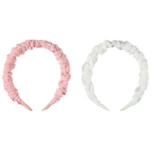 Lot de 2 serre-têtes en broderie anglaise pour fille 