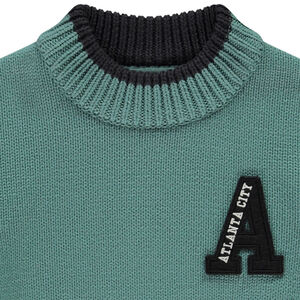 Pull en tricot effet color block avec patch pour bébé garçon 