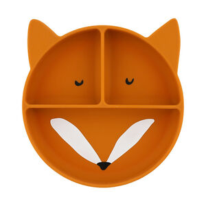 Assiette à compartiments en silicone avec ventouse Mr. Fox 