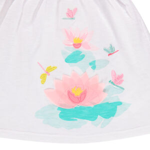 Ensemble avec tunique à fleurs et short uni 