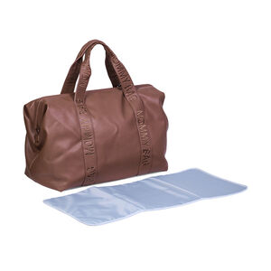 Sac à langer en simili cuir signature Mommy Bag dark brown 