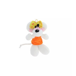 Porte-clé peluche Diddlina en robe orange 15cm 