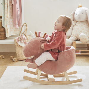 Licorne à bascule Lina Veloudoux 12M+ - Rose 