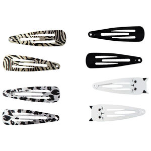 Lot de 8 barrettes fantaisie animaux fille 