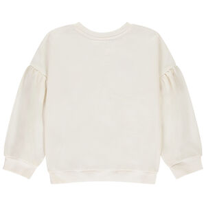 Sweat molleton oversize à fleurs en bouclettes fille 