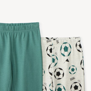Set de 2 pyjamas longs garçon motif football 