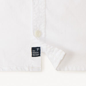 Chemise à manches courtes unie en popeline garçon 