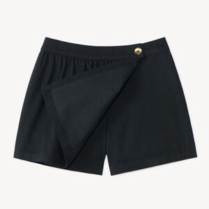 Jupe-short fille effet portefeuille 