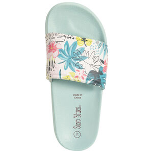 Mules à bride imprimé feuillage pour fille avec lanière selon l'âge 