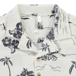 Chemise manches courtes imprimé île tropicale pour bébé garçon 