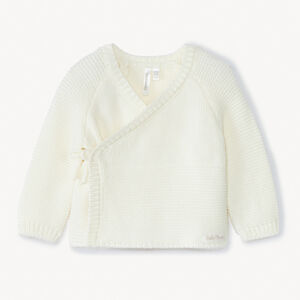 Gilet en tricot effet cache-cœur pour bébé prématuré 