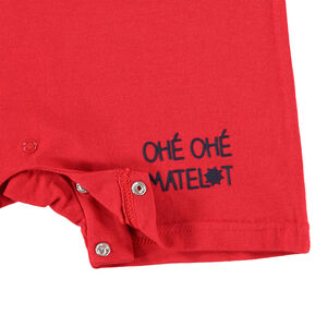 Combinaison courte effet 2 en 1 à rayures placées 