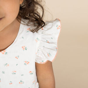 Robe manches courtes imprimé fleurs pour bébé fille 