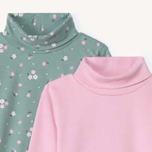 Lot de 2 sous-pulls cols roulés pour fille 