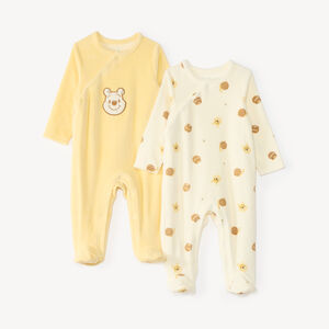 Lot de 2 dors-bien en velours bébé garçon Winnie l'ourson Disney 