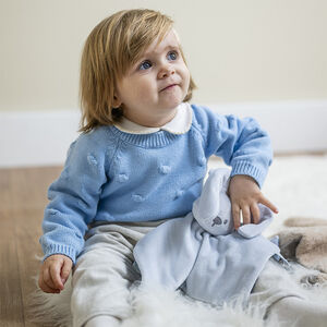 Doudou lapin plat gris Glow à motifs qui brille dans le noir  