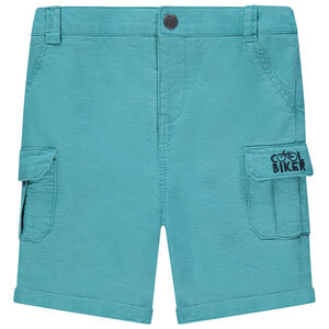 Bermuda cargo bleu en toile  