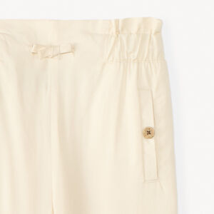 Pantalon droit en toile uni fille 