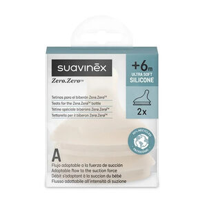 Lot de 2 tétines en silicone anti-colique Zero.Zero spécial allaitement Light 