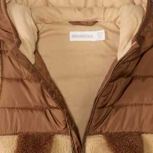 Veste matelassée ludique en sherpa bébé garçon 
