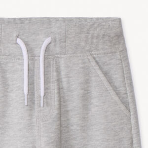 Pantalon de jogging en molleton uni gris pour garçon  