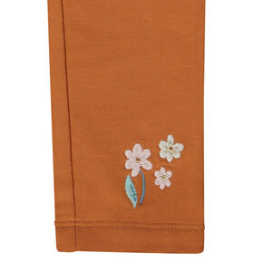 Caleçon long uni à broderies pour bébé fille 