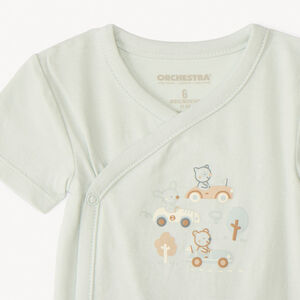 Lot de 5 bodies manches courtes motifs voitures pour bébé garçon (ouvertures différentes selon l'âge) 