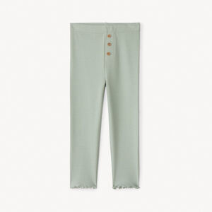 Caleçon uni côtelé avec boutons pour bébé fille 