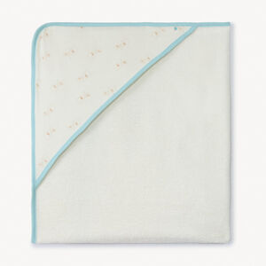 Cape de bain en éponge et velours avec imprimé  