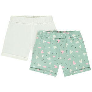 Lot de 2 shorts fantaisies à taille élastiquée fille 