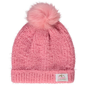 Bonnet en tricot avec pompon pour fille 