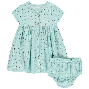 Ensemble avec robe et bloomer à imprimé floral all-over 