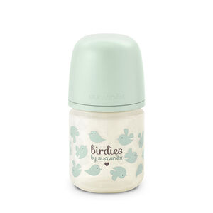 Biberon en verre 120ml avec tétine SX Pro XS Birdies vert 