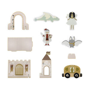 Set d'extension pour train en bois Château 11 pièces 