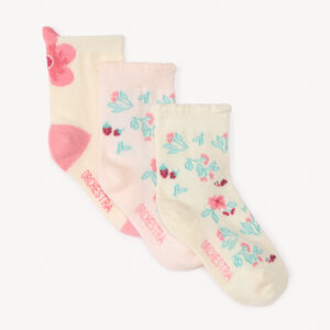 Lot de 3 chaussettes à motif fantaisie fleuri pour bébé fille 