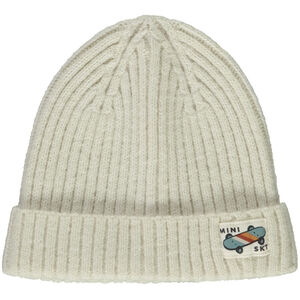 Bonnet côtelé avec étiquette printée pour bébé garçon 