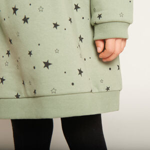 Robe molleton imprimé étoiles pour fille  